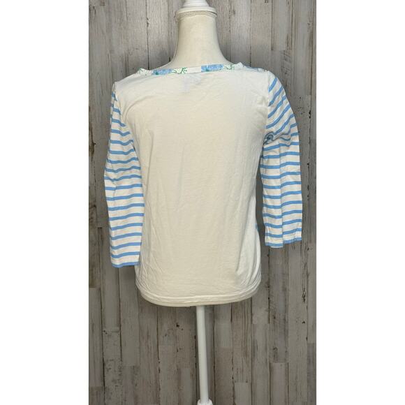 Draper James Women's Striped Long Sleeve Top Size Small Multicolor - Picture 6 of 7